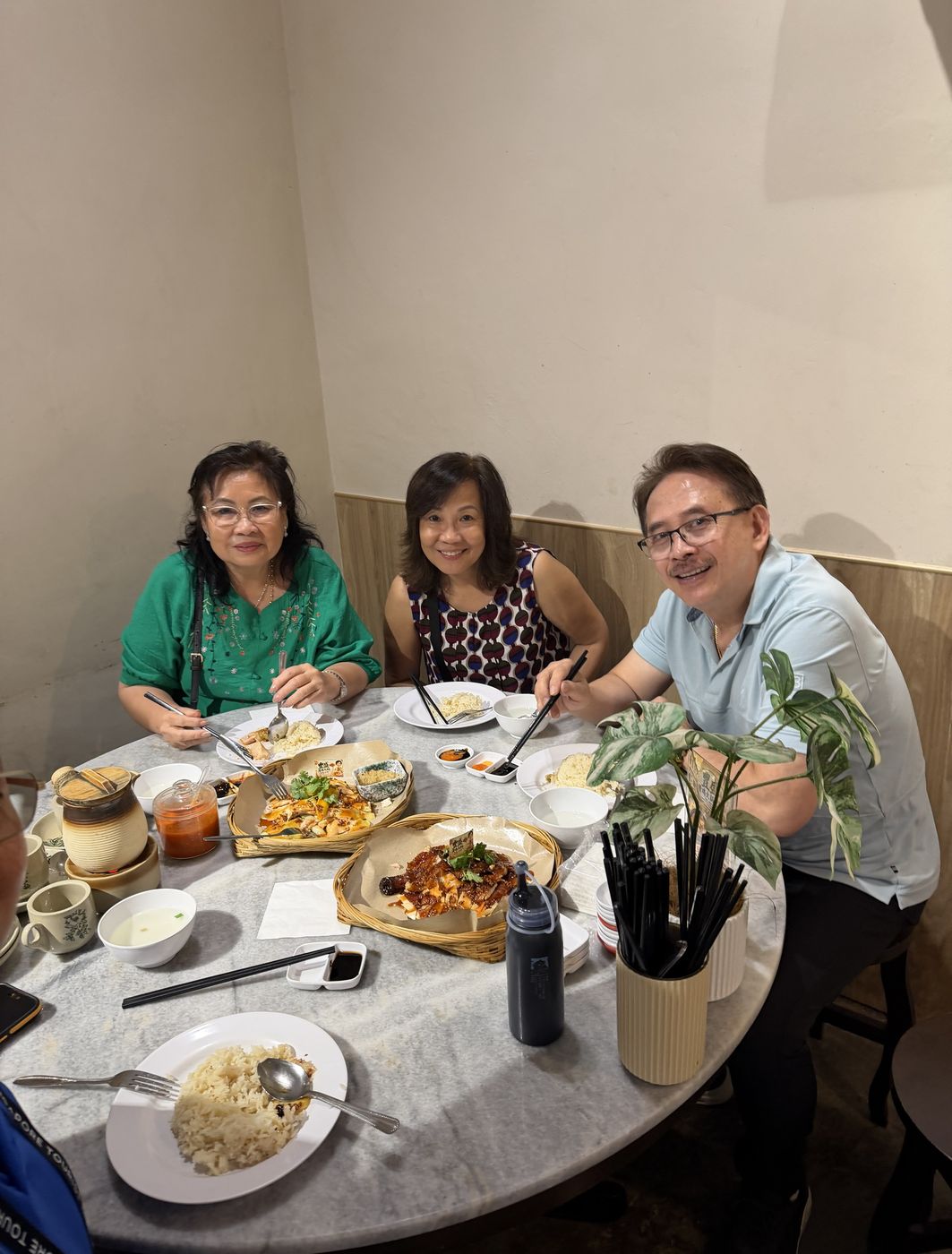 Chicken Rice with Our Guests from the USA